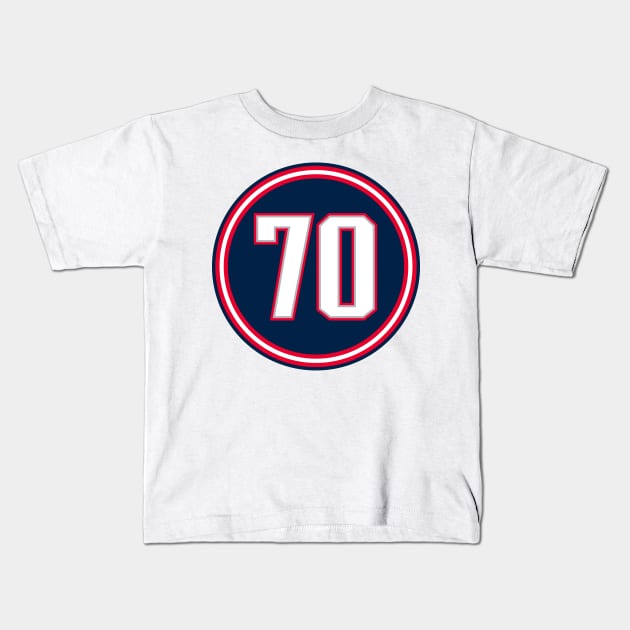 Adam Butler Number 70 Jersey New England Patriots Inspired Kids T-Shirt by naesha stores